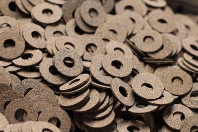 Cork washers A pile of cork washers