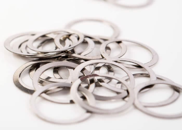 Pile of shim washers